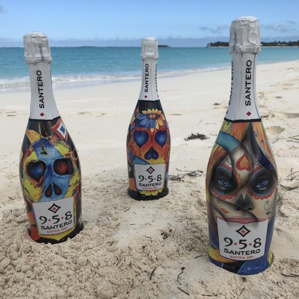 958 santero wines diego bormida artist calavera bottiglie dipinte prosecco skull teschi mondo (22)