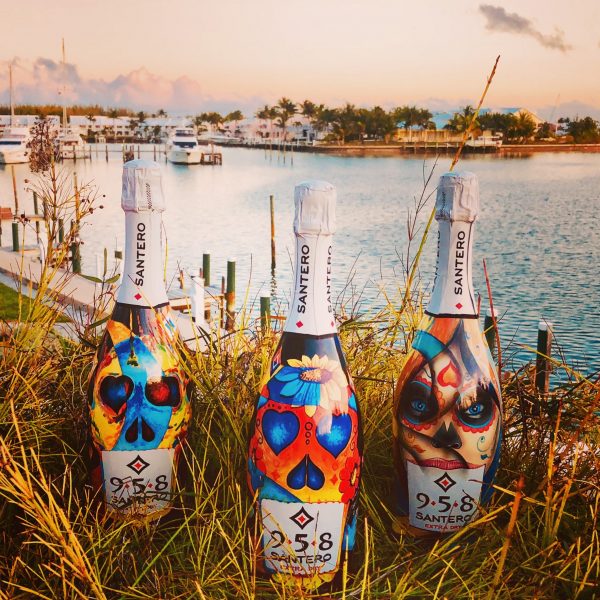 958 santero wines diego bormida artist calavera bottiglie dipinte prosecco skull teschi mondo (8)
