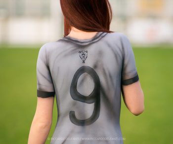 Alessandria calcio; tim cup; coppa italia; lega pro; serie B; giuseppe moccagatta; stadio; bodypainting; grigi; body painting; diego bormida artist; milan; semifinale; campionato; calcio; usa; ultras; tifosi; corpi dipinti; corpo dipinto; mehron; kryolan; model; faby; riccardo delfanti; carlo martinotti