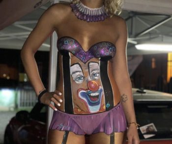 Bodypainting make up MINI italia Circus Clown (30)