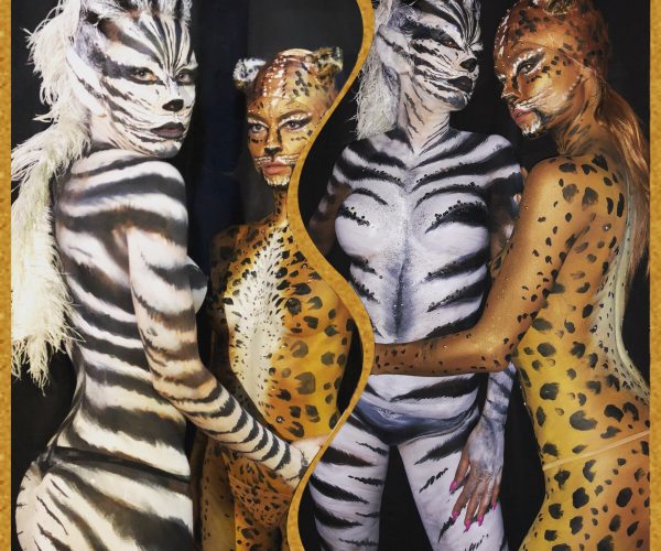 Bodypainting make up corpi dipinti tiger leopard animalie (76)