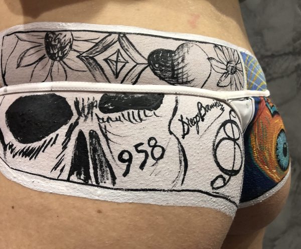 Bodypainting make up shorts 958 santero luxury sexy ass (16)