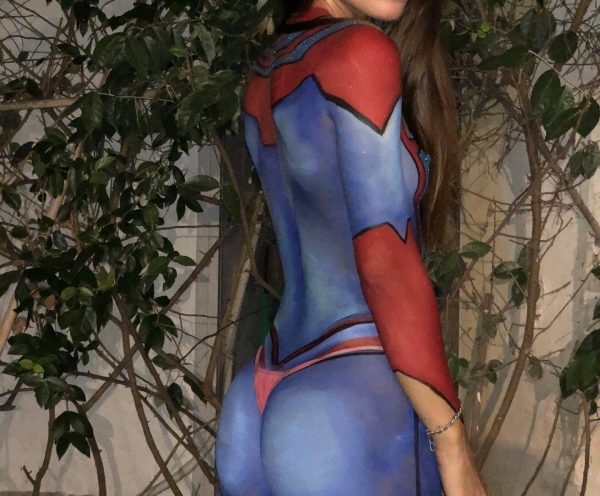 Bodypainting make up trucco superman spiderman eroina sexy mehron kryolan (5)