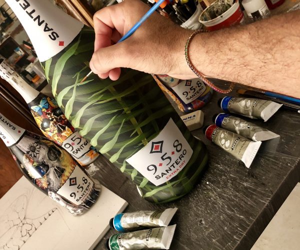 Damiani Santero 958 hand painted bottle wine champagne prosecco dipinto a mano arte bottiglia vino custo luxury lusso (1)