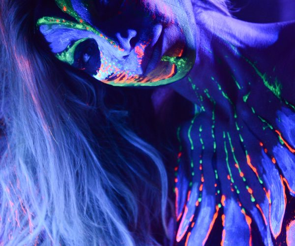 Diego Bormida Bodypainting Glitter Fluo art Mehron Kryolan Snazaroo 06