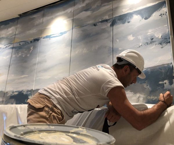 Enchanted Princess Cruise Lines PCL hand painted mural dipinto murales painting canvas custom luxury tela art arte (18)