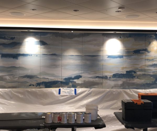 Enchanted Princess Cruise Lines PCL hand painted mural dipinto murales painting canvas custom luxury tela art arte (25)