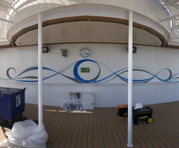 Enchanted Princess Cruise Lines PCL hand painted mural dipinto murales painting canvas custom luxury tela art arte (86)