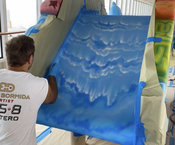 NCL norwegian breackaway airbrush painting brus luxury waterpark aerografia custom dipinto arte pittura (116)