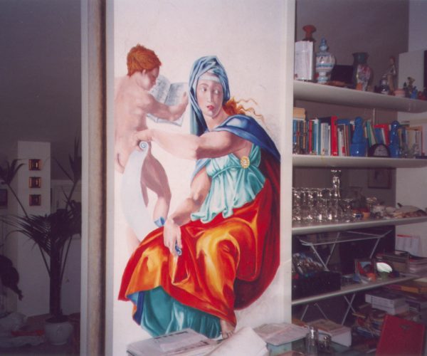 Sibilla delfica 1 olio su muro cm 85x145