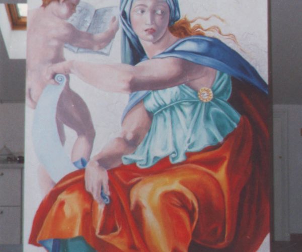 Sibilla delfica 2 olio su muro cm 85x145 - Copia