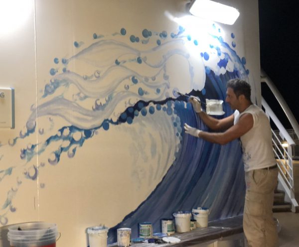 Sky Princess Cruises Diego Bormida Artist Mural Instagram wall (31)