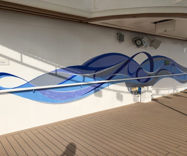 Sky Princess PCL artworks murals trompe l oeil dipinti luxury cruise instagram wall (127)