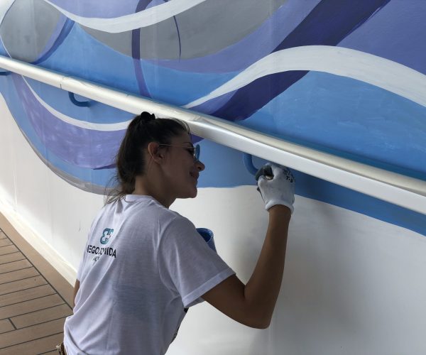 Sky Princess PCL artworks murals trompe l oeil dipinti luxury cruise instagram wall (131)