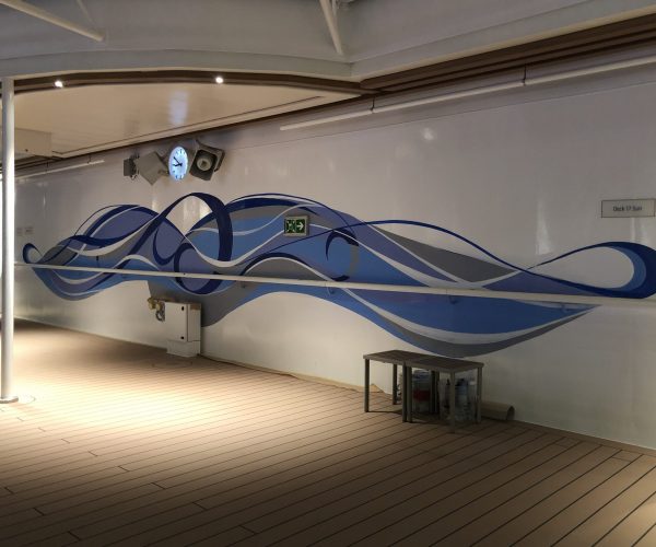Sky Princess PCL artworks murals trompe l oeil dipinti luxury cruise instagram wall (141)