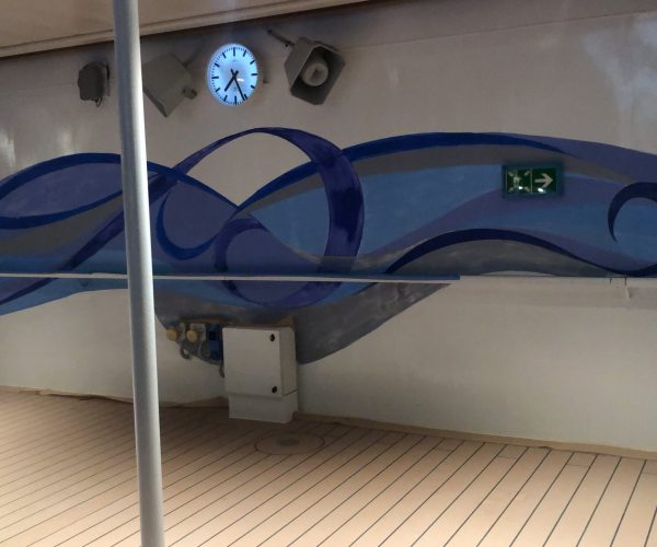 Sky Princess PCL artworks murals trompe l oeil dipinti luxury cruise instagram wall (2)