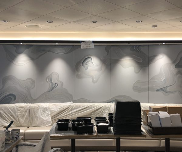 Sky Princess PCL artworks murals trompe l oeil dipinti luxury cruise instagram wall (63)