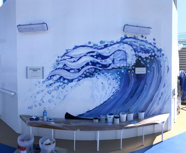 Sky Princess PCL artworks murals trompe l oeil dipinti luxury cruise instagram wall (84)