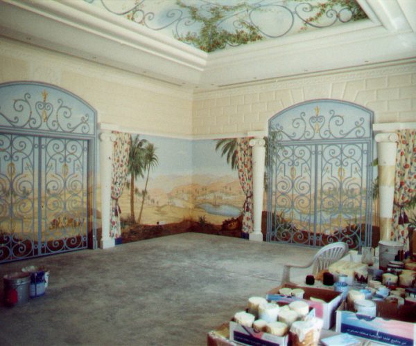 trompe l'oeil; murale; mural; dipinto su moro; decorazione; pittorica; hand painted; acrilici; inganna l' occhio; affresco; roma; italia; piemente; los angeles; las vegas; rhiyad; arabia saudita; saudi arabia; palazzo real; regal palace; re; royal palace; diego bormida artist; art; arte; contemporanea