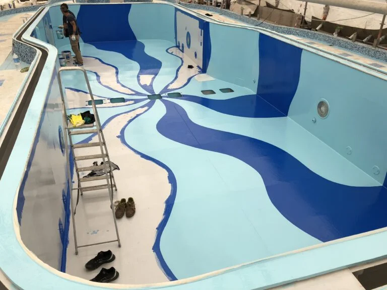 Carnival-Paradise-CCL-Interor-design-epoxy-polyurethanic-resin-floor-hand-painted-decoration-swimming-pool-37-768×576