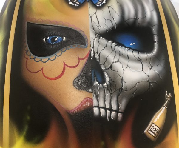 958 Santero buell bike custom paint airbrush aerografo aerografia moto skull teschio luxury (1)