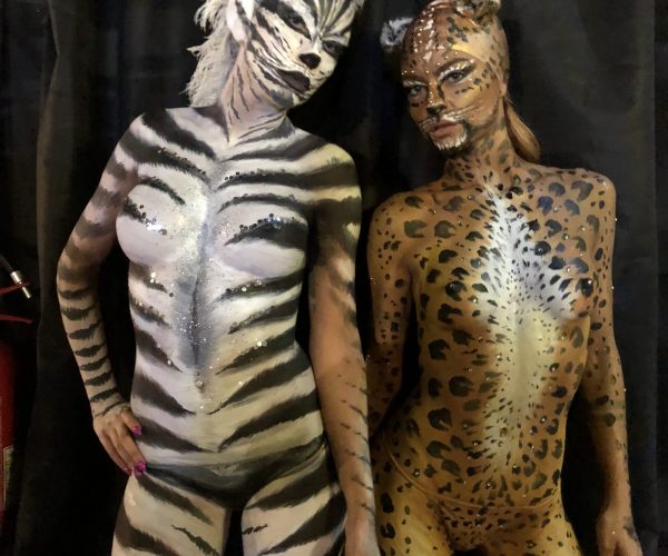 Bodypainting make up corpi dipinti tiger leopard animalie (52)
