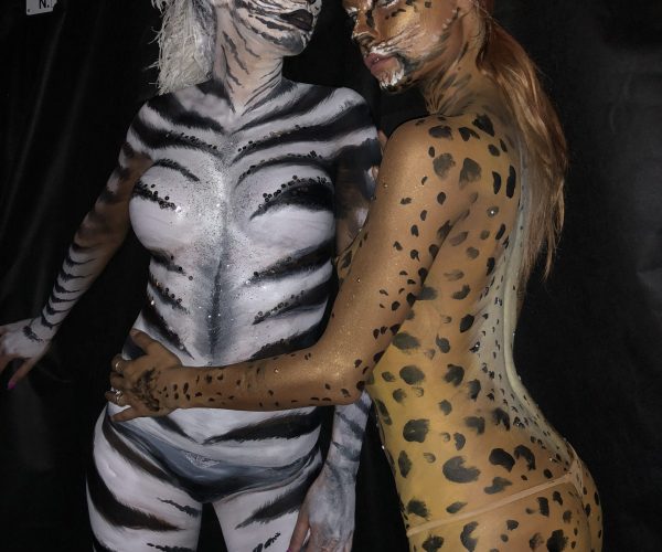 Bodypainting make up corpi dipinti tiger leopard animalie (59)