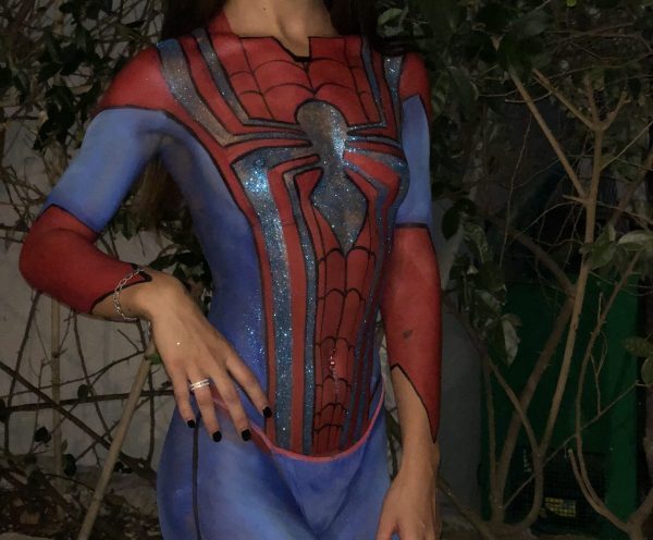 Bodypainting make up trucco superman spiderman eroina sexy mehron kryolan (21)