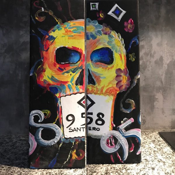 Santero 958 bottiglie artista skull teschio catrina magnum box 2019 (8)