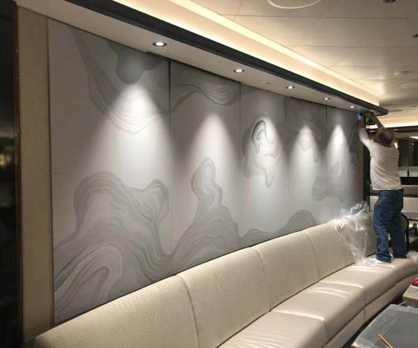 Sky Princess PCL artworks murals trompe l oeil dipinti luxury cruise instagram wall (55)